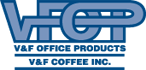 V and F Office Products logo